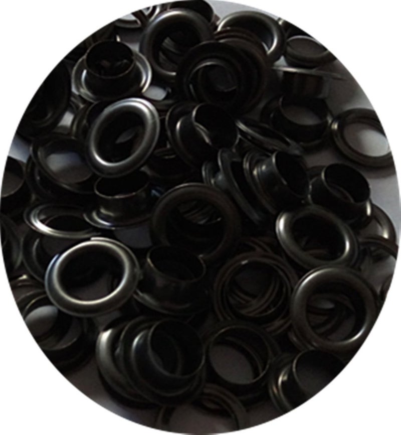 Innetoc Solid Brass Grommets Eyelets 100 Pack (3/8"(10x16.5), Gun Black) - Image 3